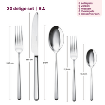 Sambonet Bestekset Linear - Champagne - 30 delig / 6 personer