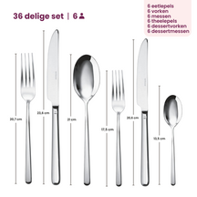 Sambonet Bestekset Linear - RVS - 36 delig / 6 personer