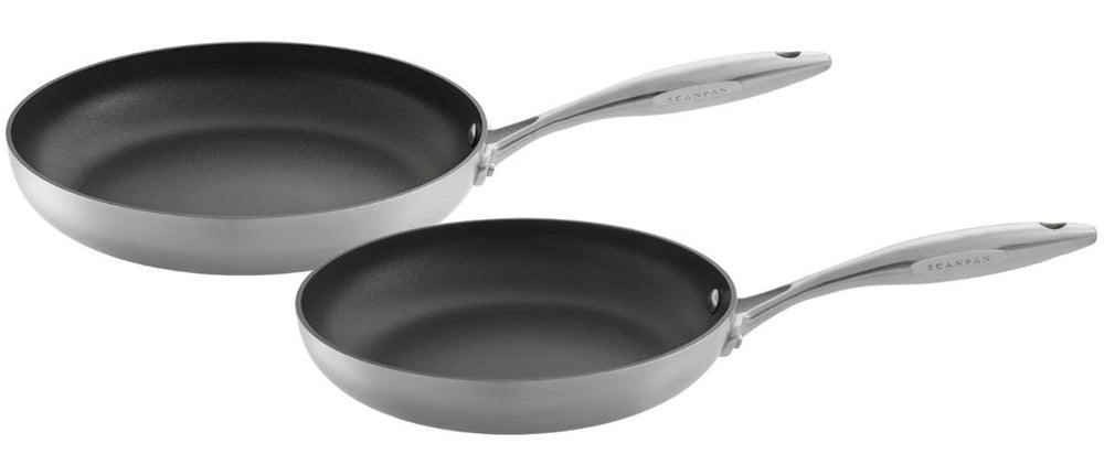 SCANPAN Stegepande sæt CTX ø 24 & 28 cm - egnet til alle varmekilder - standard non-stick belægning