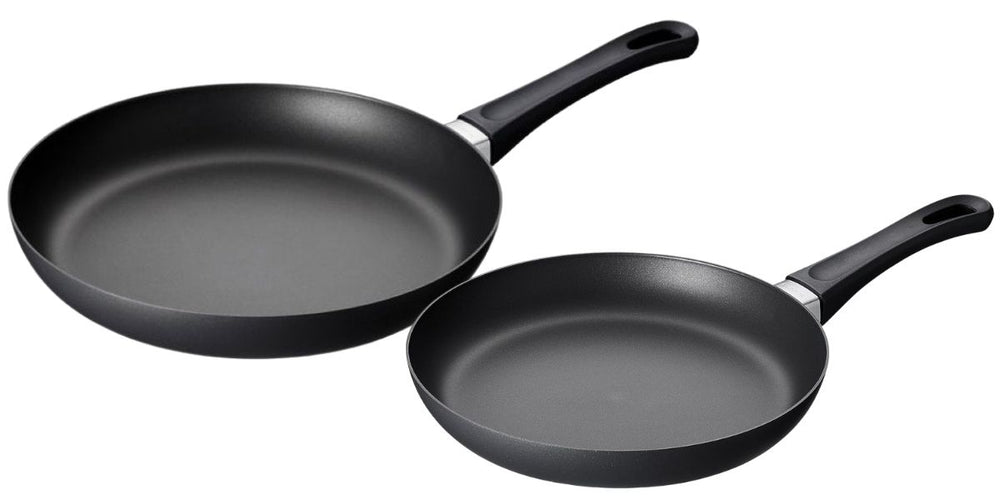 SCANPAN Stegepande sæt Classic Induction ø 24 & 28 cm - egnet til alle varmekilder - standard non-stick belægning