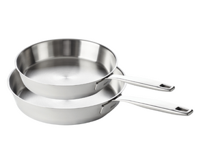 Beka Koekenpannenset Maestro RVS 2-Delig ø 24 & 28 cm - egnet til alle varmekilder - uden non-stick belægning