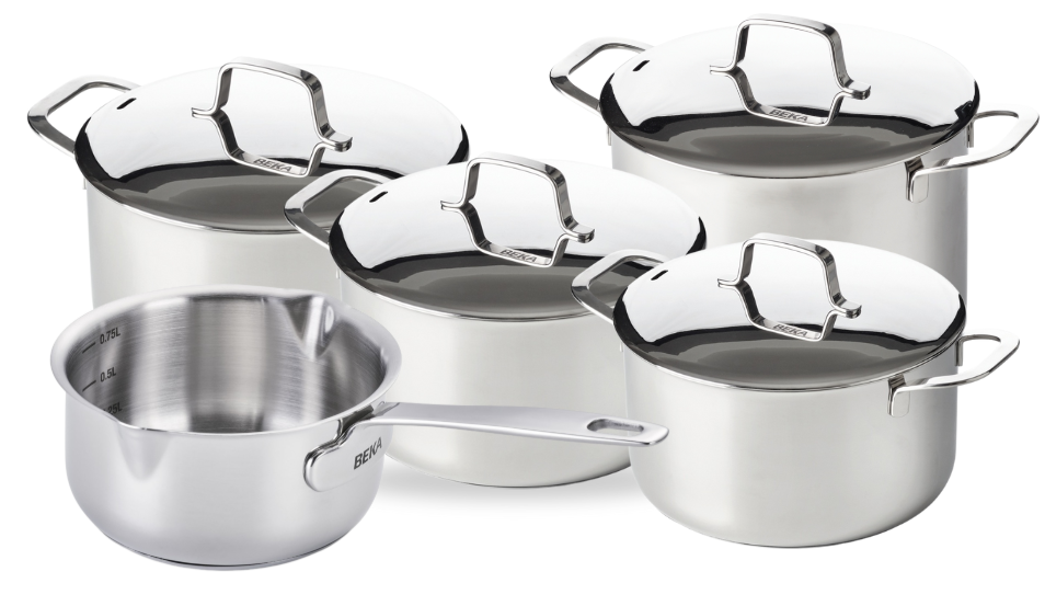 Beka Pannenset Maestro 5-Delig - uden non-stick belægning - egnet til alle varmekilder (Kogepander, Kasserolle & Suppeskål)
