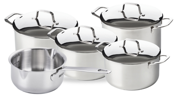 Beka Pannenset Maestro 5-Delig - uden non-stick belægning - egnet til alle varmekilder (Kogepander, Kasserolle & Suppeskål)