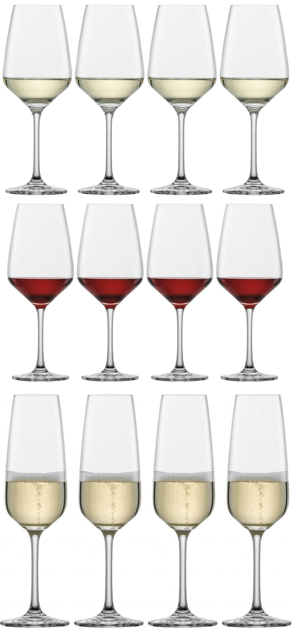 Schott Zwiesel Vinglassæt Tulip 12-delt - rødvinsglas, hvidvinsglas & champagneglas