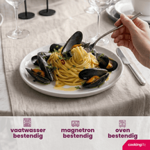 Cookinglife Dinerborden Siaki - Hvid / Blå / Grå ø 26.5 cm - Porcelæn - 6 stk.