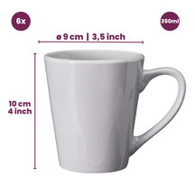 Cookinglife Mokken Siaki - Hvid / Blå / Grå 350 ml - Porcelæn - 6 stk.