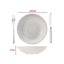 Cosy & Trendy Serviesset Sintra Dusty Blue 16-delig / 4 personer - 4 dinerborden, 4 ontbijtborden, 4 diepe borden og 4 skåle