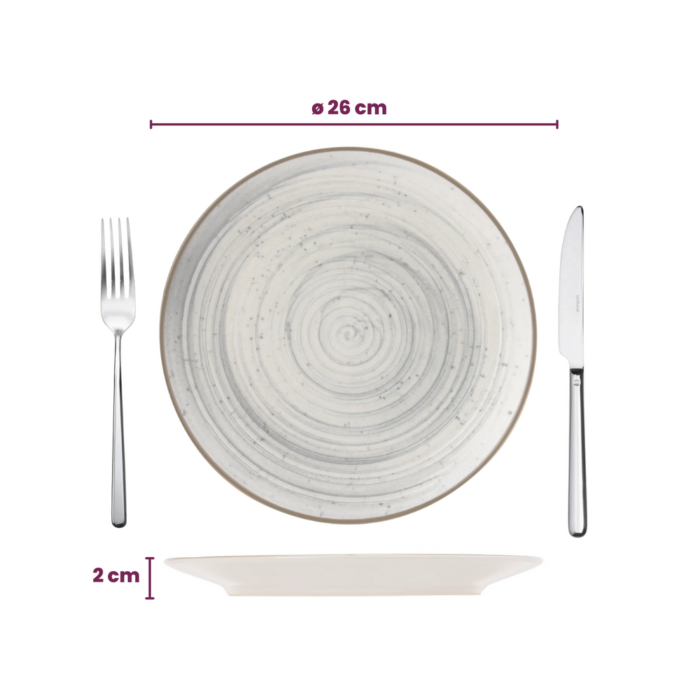 Cosy & Trendy Serviesset Sintra Dusty Blue 16-delig / 4 personer - 4 dinerborden, 4 ontbijtborden, 4 diepe borden og 4 skåle