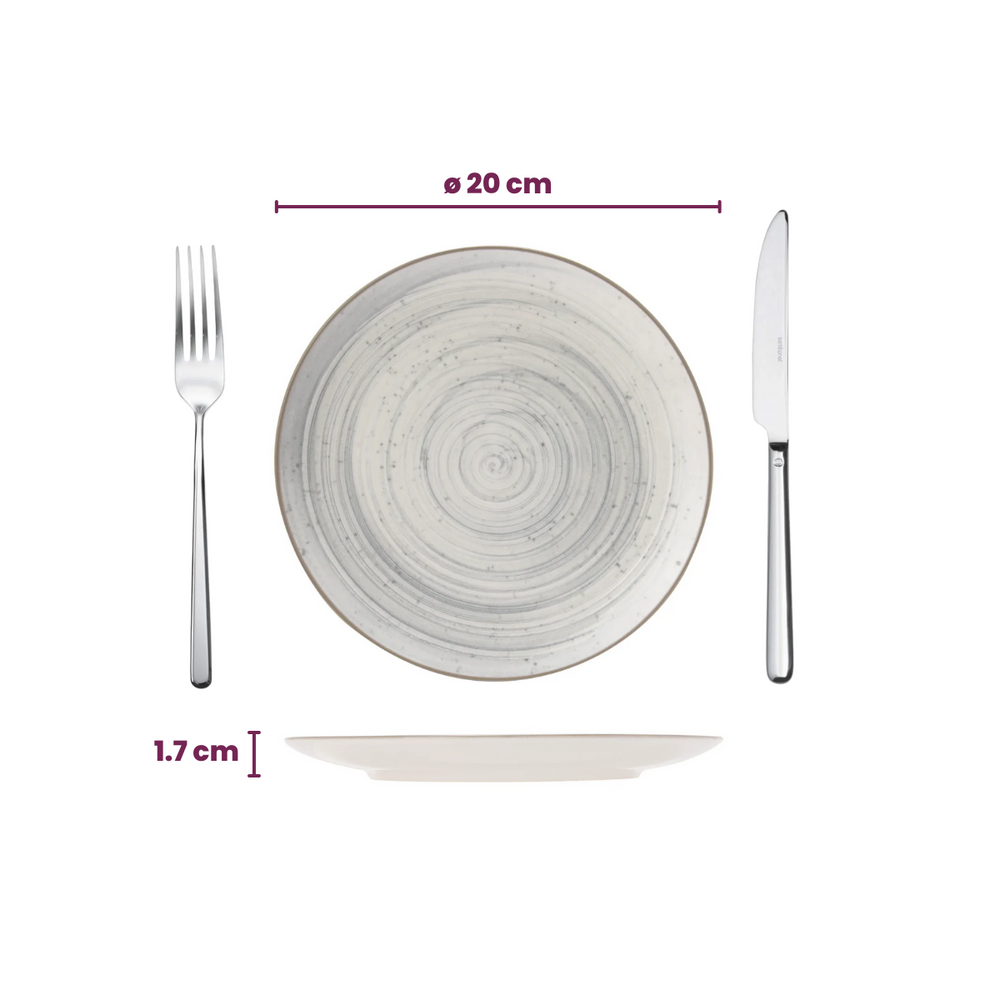 Cosy & Trendy Serviesset Sintra Dusty Blue 16-delig / 4 personer - 4 dinerborden, 4 ontbijtborden, 4 diepe borden og 4 skåle