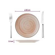 Cosy & Trendy Serviesset Sintra Terracotta 16-delig / 4 personer - 4 dinerborden, 4 ontbijtborden, 4 diepe borden og 4 skåle