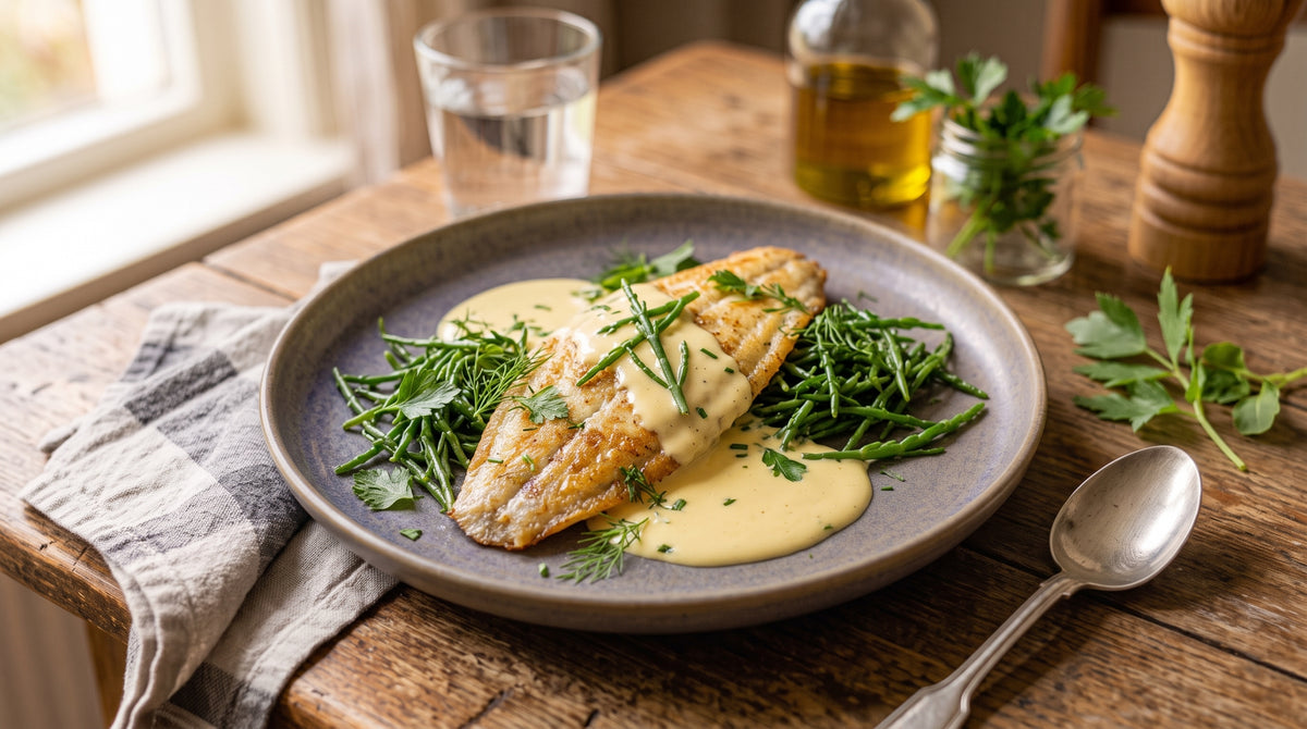 En klassisk fiskeret med en raffineret sauce og frisk bid