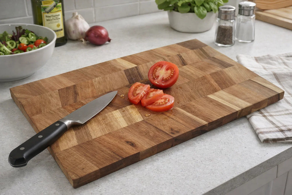 Cookinglife Skærebræt Træ Akacietræ Pure Wood 40 x 25 cm - Træ Skære- og Forberedelsesbræt