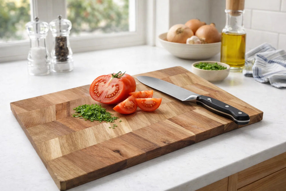 Cookinglife Skærebræt Træ Akacietræ Pure Wood 40 x 25 cm - Træ Skære- og Forberedelsesbræt
