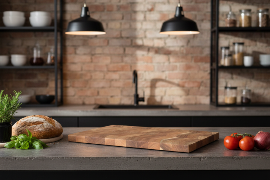 Cookinglife Skærebræt Træ Akacietræ Pure Wood 36 x 23 cm - Træ Skære- og Forberedelsesbræt