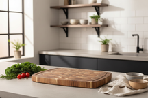 Cookinglife Skærebræt Træ Akacietræ Pure Wood 46 x 36 cm - Træskærebræt med Saftkanal