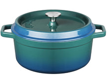 Sola Braadpan med deksel - Blå - ø 24 cm / 3.5 Liter - emaljeret non-stick belægning