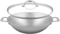 Sola Wokpande med låg Green Cooking Triply RVS ø 32 cm - egnet til alle varmekilder - uden non-stick belægning