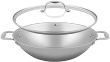 Sola Wokpande med låg Green Cooking Triply RVS ø 32 cm - egnet til alle varmekilder - uden non-stick belægning