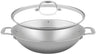 Sola Wokpande med låg Green Cooking Triply RVS ø 32 cm - egnet til alle varmekilder - uden non-stick belægning