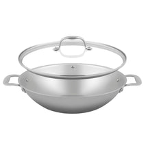 Sola Wokpande med låg Green Cooking Triply RVS ø 32 cm - egnet til alle varmekilder - uden non-stick belægning