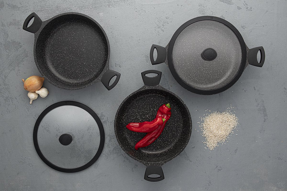 Sola hapjespan / sauteerpan med låg Fair Cooking ø 28 cm - standard non-stick belægning