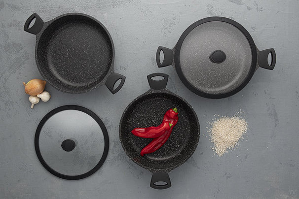 Sola hapjespan / sauteerpan med låg Fair Cooking ø 28 cm - standard non-stick belægning