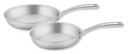 Sola Pannenset Green Cooking Triply RVS 2-Delig - Koekenpan ø 24 en 28 cm - egnet til alle varmekilder - uden non-stick belægning