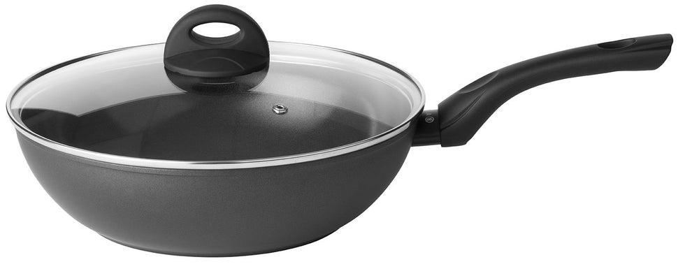 Sola Pannenset Stonehenge 2-delt - Stegepande ø 28 cm og Wokpande ø 28 cm - keramisk non-stick belægning