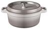 Sola Braadpan med deksel Gietijzer - Grå - ø 28 cm / 5 Liter - emaljeret non-stick belægning