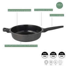 Sola Hapjespan / Sauteerpan med låg Ceramic Deluxe ø 28 cm - keramisk non-stick belægning