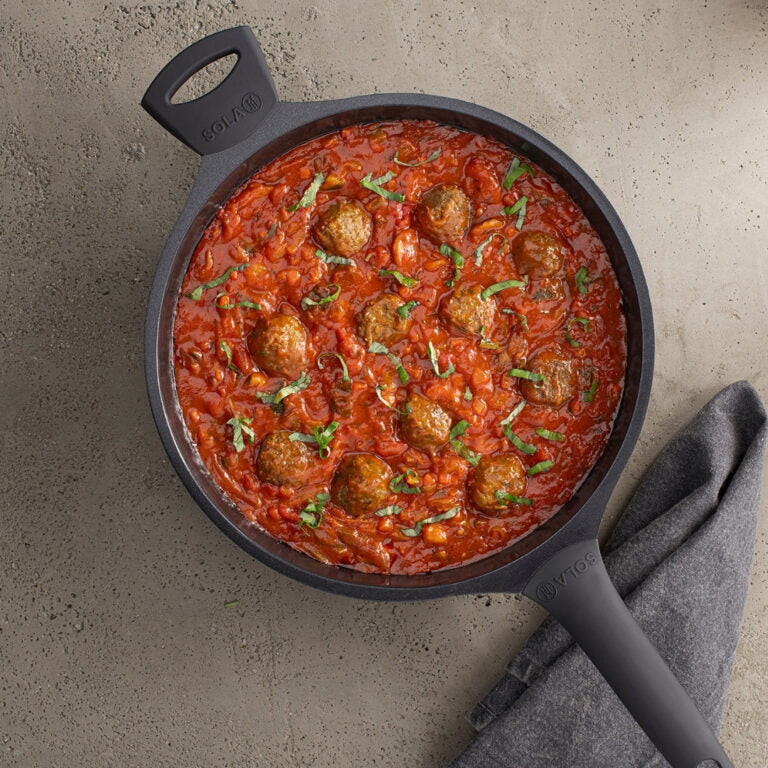 Sola Hapjespan / Sauteerpan med låg Ceramic Deluxe ø 28 cm - keramisk non-stick belægning