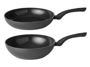 Sola Pannenset Stonehenge 2-delt - Stegepande ø 28 cm og Wokpande ø 28 cm - keramisk non-stick belægning