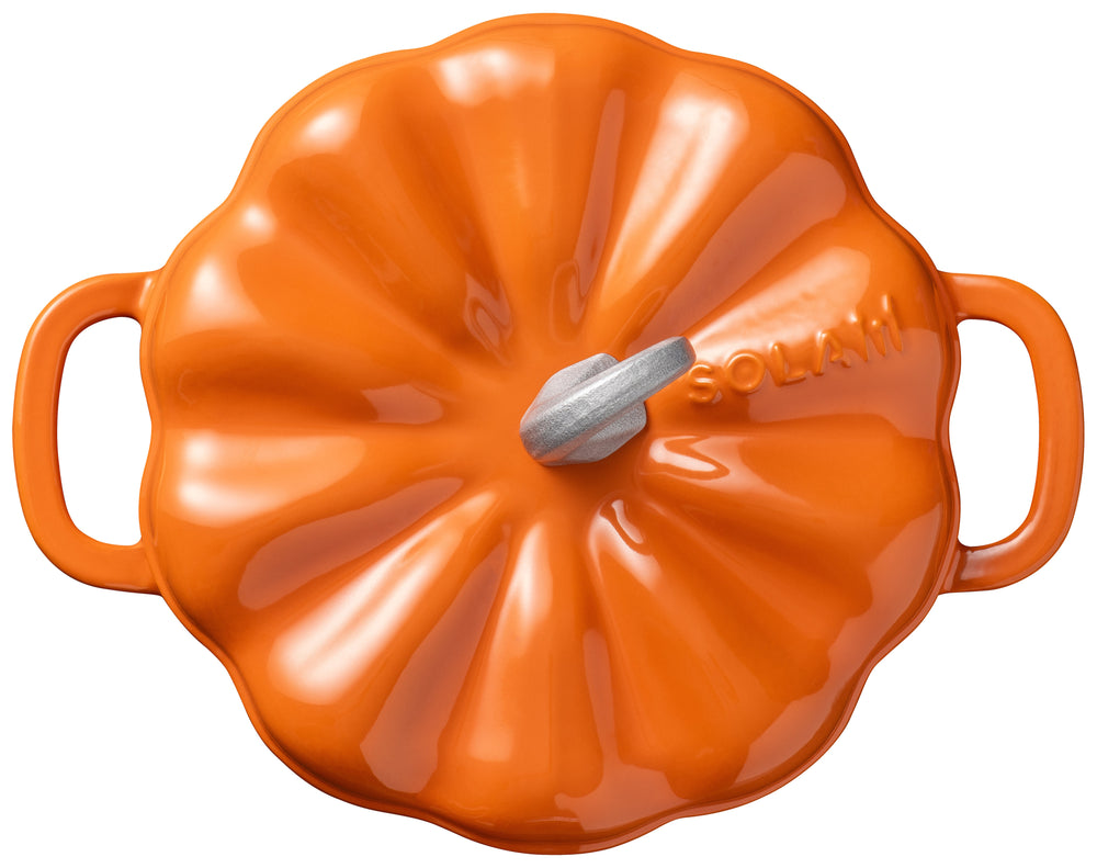 Sola Græskargryde Orange - Støbejern - ø 24 cm / 2,8 Liter - emaljeret non-stick belægning
