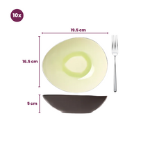 Cosy & Trendy Dybe Tallerkener / Pastatallerkener Streetfood 19.5 x 16 x 5 cm - 10 Styk