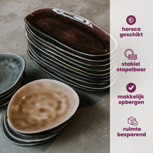 Cosy & Trendy Lille Tallerkener / Kage tallerkener Streetfood 15 x 11.5 cm - 10 Styk
