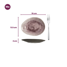Cosy & Trendy Lille Tallerkener / Kage tallerkener Streetfood 15 x 11.5 cm - 10 Styk
