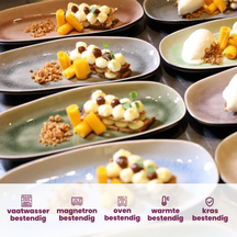 Cosy & Trendy Dessertborden / Tapasborden Streetfood 22.5 x 10 cm - 10 Stuks