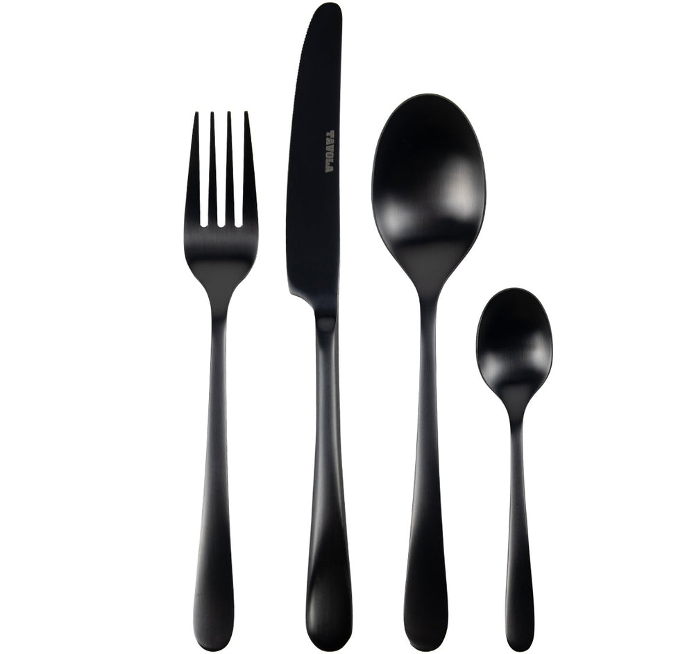 Studio Tavola Bestekset - Modern - Sort - 16-delt / 4 personer