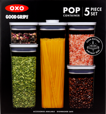 OXO Good Grips Opbevaringskrukker sæt - POP 2.0 - 5 stk.