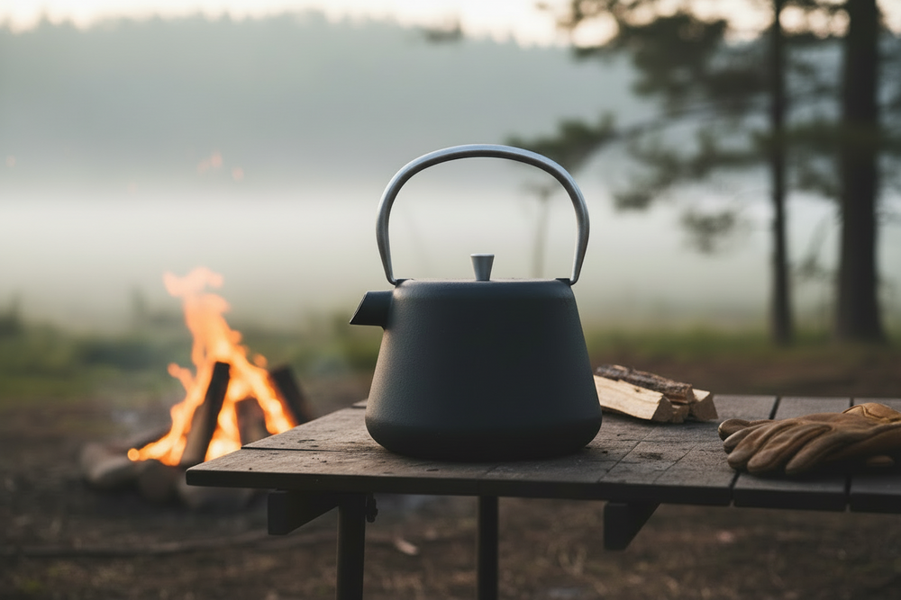 Cookinglife Teekande med RVS Teefilter - Gussejern - Grå - 1 Liter