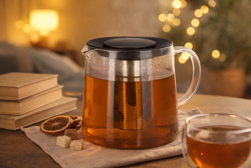 Cookinglife Theepot med RVS Theefilter - Borosilicaat Glas - 1.5 Liter