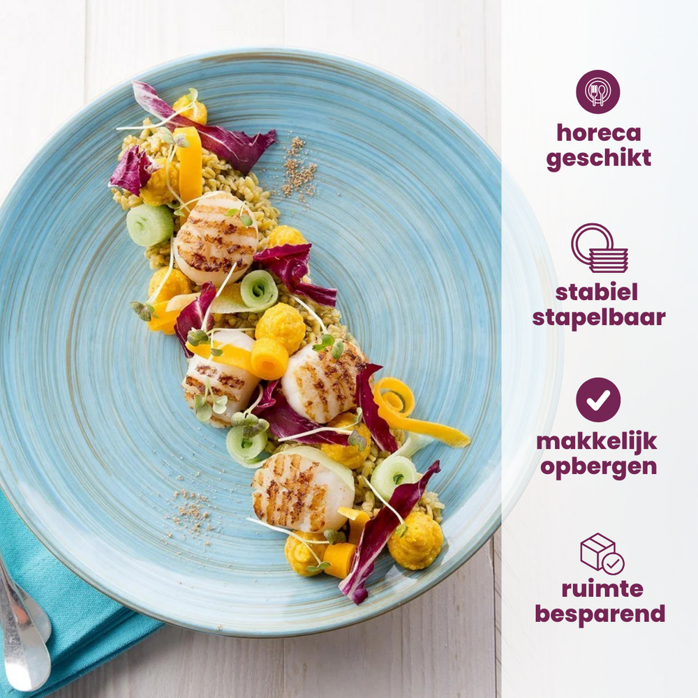 Cosy & Trendy Morgenmadstallerken / Desserttallerken Turbolino Blå ø 22 cm