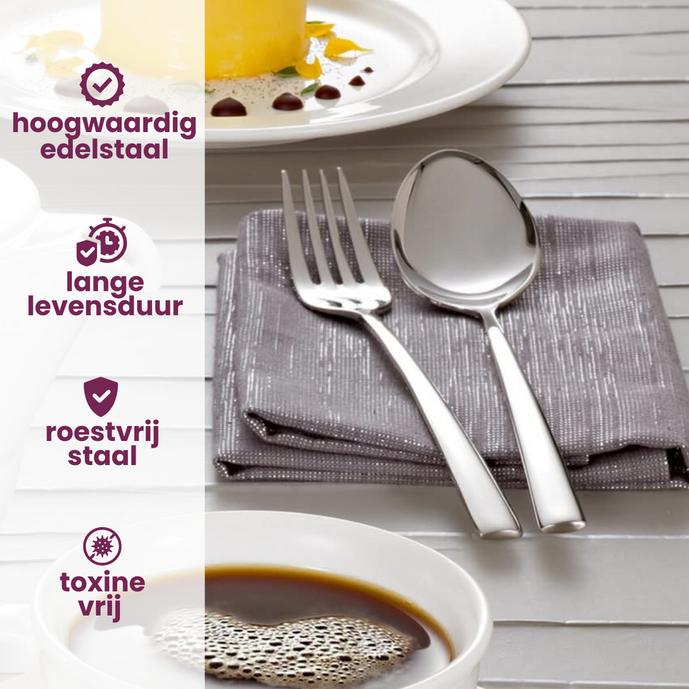 Villeroy & Boch Bestekset Piemont - 18/10 RVS - 16-delig / 4 personer