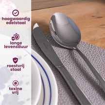Villeroy & Boch Bestik Sæt Piemont - 18/10 Rustfrit Stål - 4-delt / 1 person