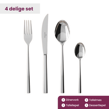 Villeroy & Boch Bestik Sæt Piemont - 18/10 Rustfrit Stål - 4-delt / 1 person