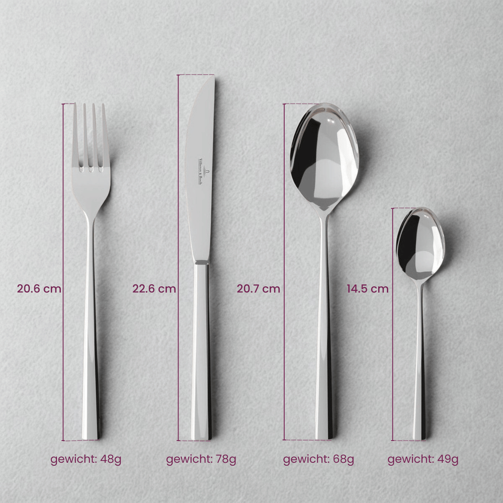 Villeroy & Boch Bestikset Piemont - 18/10 RVS - 20-delt / 5 personer