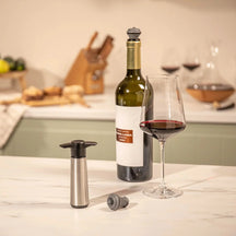 Vacu Vin Vinkøler med 2 vinpropper - Wine Saver RVS - Sølv