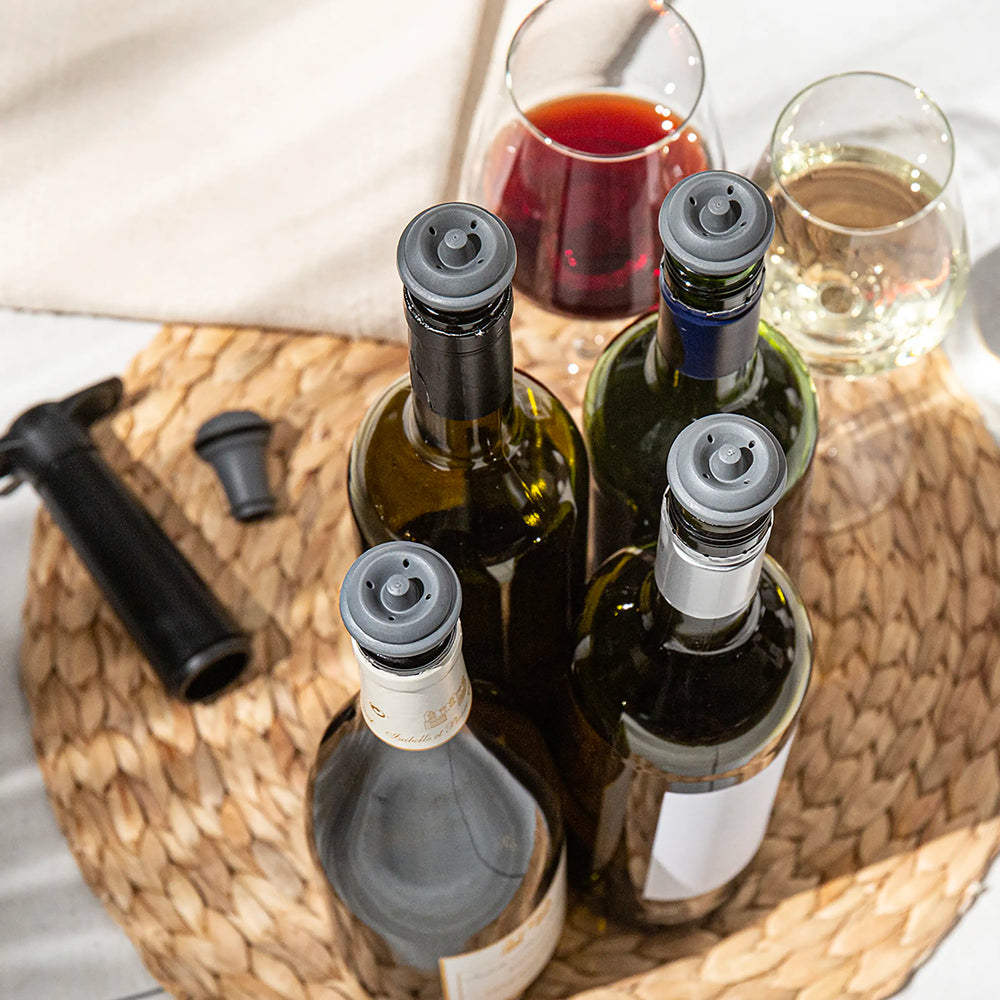 Vacu Vin Wijnstopper Vacuum Wine Stopper - Grå - 10 stk.