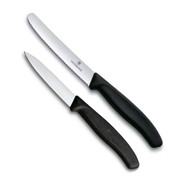 Victorinox Skæremessæt Swiss Classic Sort 2-delt - Tomatkniv & Skæremaskine