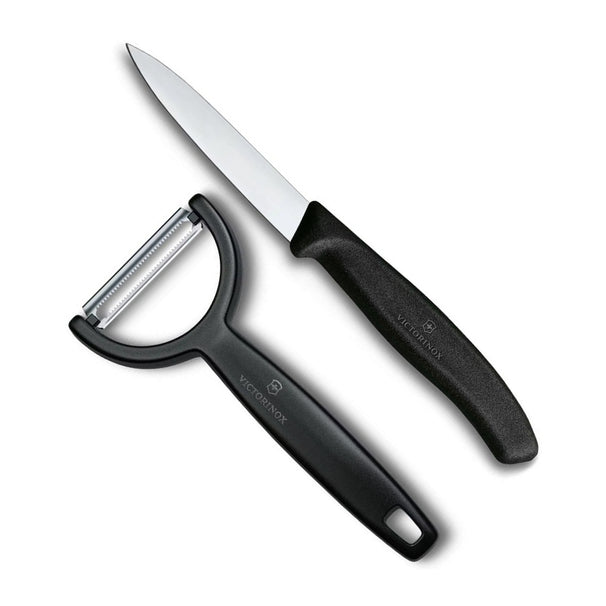 Victorinox Skæremessensæt Swiss Classic Sort 2-delt - Skæremester & Y-Skræller